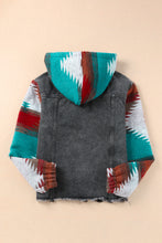 Load image into Gallery viewer, Drawstring Hooded Pocketed Denim Jacket