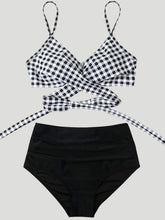 Load image into Gallery viewer, Tied Printed Spaghetti Strap Two-Piece Swim Set