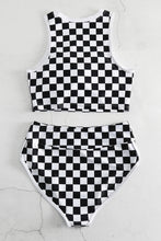 Load image into Gallery viewer, Checkered Wide Strap Two-Piece Swim Set