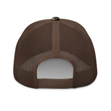 Load image into Gallery viewer, Oklahoma Outlaws Simple Logo Gold Camouflage trucker hat