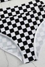 Load image into Gallery viewer, Checkered Wide Strap Two-Piece Swim Set