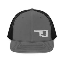 Load image into Gallery viewer, Oklahoma Outlaws Simple Logo White Trucker Cap