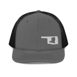 Oklahoma Outlaws Simple Logo White Trucker Cap