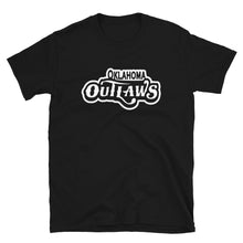 Load image into Gallery viewer, Front Oklahoma Outlaws Short-Sleeve Unisex T-Shirt White Logo