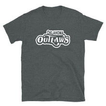 Load image into Gallery viewer, Front Oklahoma Outlaws Short-Sleeve Unisex T-Shirt White Logo