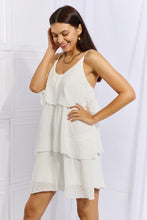 Load image into Gallery viewer, Culture Code By The River Full Size Cascade Ruffle Style Cami Dress in Soft White Dress