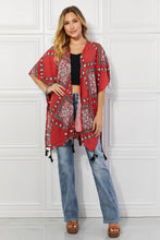 Load image into Gallery viewer, Justin Taylor Paisley Design Kimono in Red