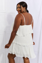Load image into Gallery viewer, Culture Code By The River Full Size Cascade Ruffle Style Cami Dress in Soft White Dress