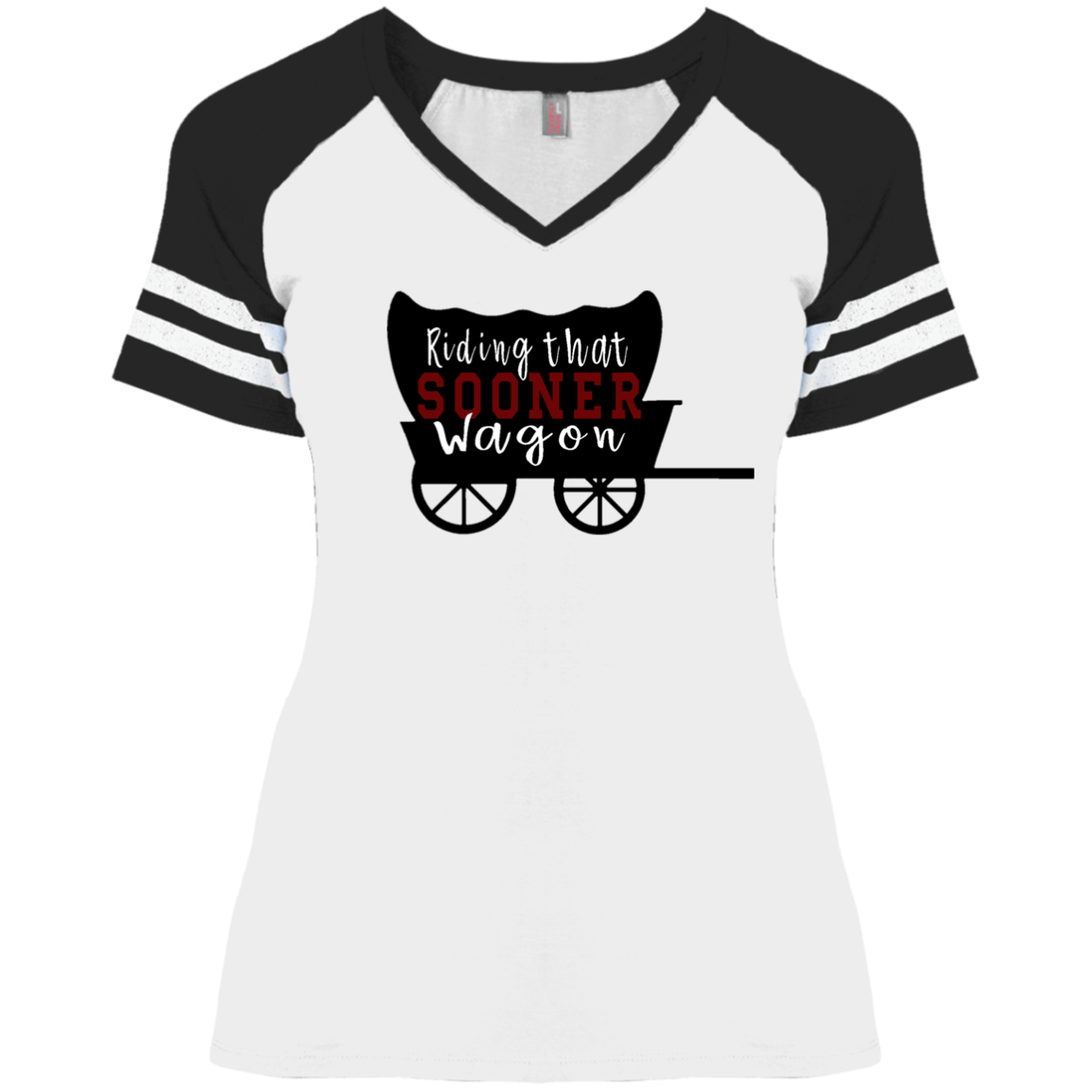 Sooner Wagon Ladies' Game V-Neck T-Shirt