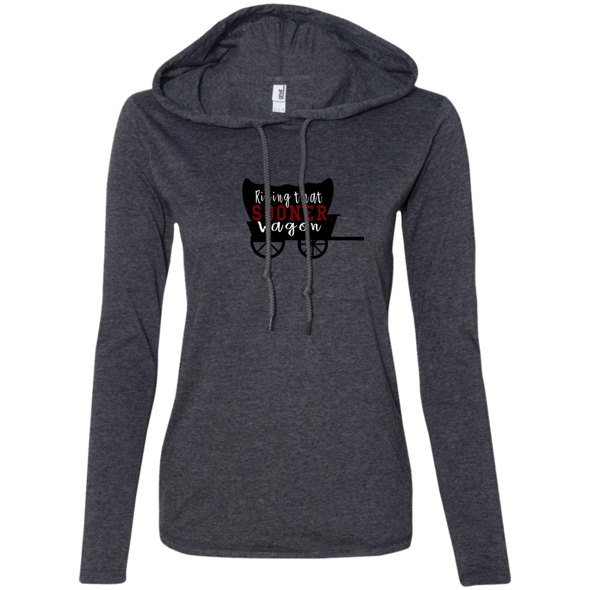 Sooner Wagon Ladies' LS T-Shirt Hoodie