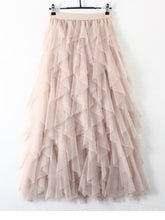 Load image into Gallery viewer, Tutu Tulle Long Maxi Skirt High Waist Pleated Skirt Mesh One Size