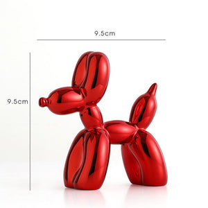 Balloon Dog Doggy Poo Statue Resin Animal Sculpture Home Decoration Resin Craft Office Decor Standing black gold