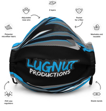 Load image into Gallery viewer, Lugnut Productions Blue Premium face mask