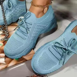LIGHT BLUE Casual Sports Shoes for Women Comfort Mesh Tennis Shoes Light Sneakers Women New Plus Size Student Vulcanized Shoe