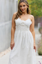 Load image into Gallery viewer, White Birch Full Size Lace Detail Sleeveless Lace Midi Dress