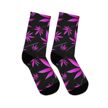 Load image into Gallery viewer, Pink Cannabis Leaf Socks