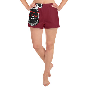 Thowed Bunny Brand (Red 2) Women's Athletic Short Shorts
