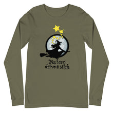 Load image into Gallery viewer, Yes I Can Drive A Stick Witch Unisex Long Sleeve Tee