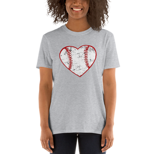 Love Baseball Heart Short-Sleeve Unisex T-Shirt