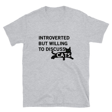 Introverted Will Discuss Cats Short-Sleeve Unisex T-Shirt