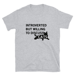 Introverted Will Discuss Cats Short-Sleeve Unisex T-Shirt