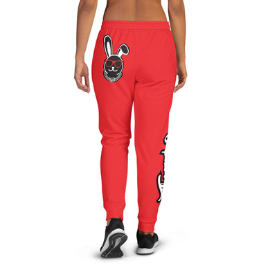 Thowed Bunny Brand Pocket Logo (Red) Women's Joggers