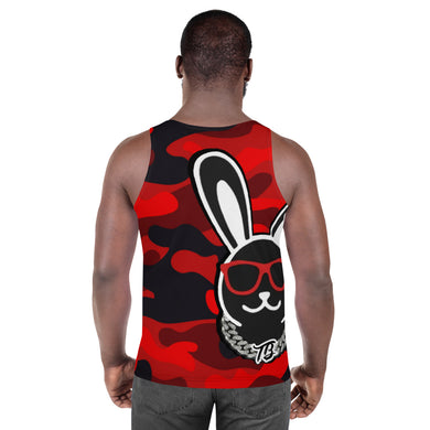 Thowed Bunny Brand (Camo Red) Unisex Tank Top