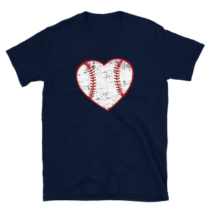 Love Baseball Heart Short-Sleeve Unisex T-Shirt