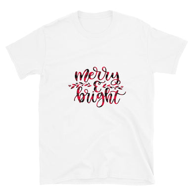 Merry and Bright Christmas Short-Sleeve Unisex T-Shirt