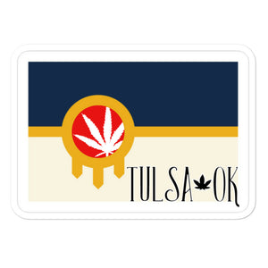 Tulsa Weed Flag Bubble-free stickers