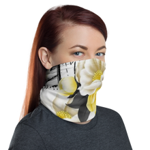 Load image into Gallery viewer, Flower Bee Yellow with Logo Neck Gaiter/ Mask