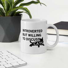 Load image into Gallery viewer, Introverted Will Discuss Cats Mug