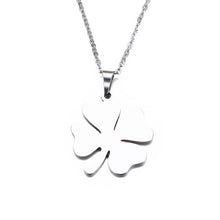 Load image into Gallery viewer, Stainless Steel Necklace Four Leaf Clover Gold And Silver Color Pendant Necklace Jewelry