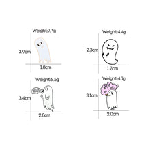 Load image into Gallery viewer, White Ghost Enamel Pin Cartoon Funny Ghost Brooches Denim Clothes Lapel Pins Badge Cute Halloween Party Jewelry Gifts For Friend