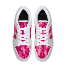 Load image into Gallery viewer, Pink Camo Low-Top Leather Sneakers